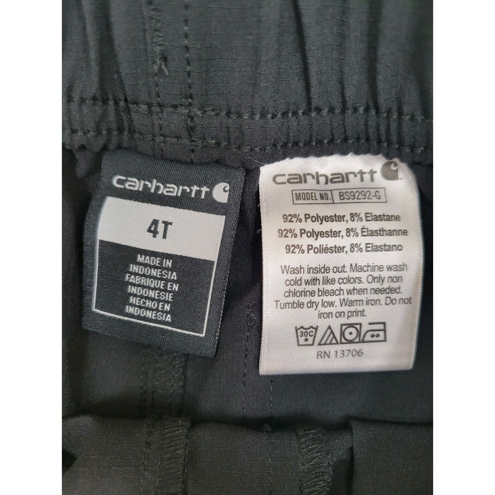 Carhartt Force Girls Shorts Size 4T Black Pull On Elastic Waist Pockets Athletic - Picture 5 of 5